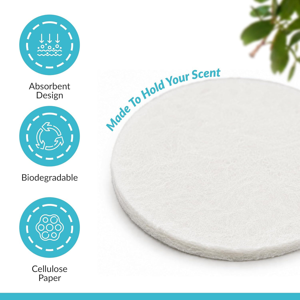 54 Round Refill Pads for Aromatherapy Essential Oil Diffusers and Lockets - 16mm Diameter and 2mm Thick - The Size of a US