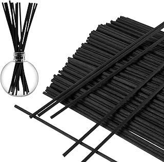200 PCS Black Reed Diffuser Sticks 7 Inch Black Fibre Reeds for Diffusers Replacement Reed Sticks for Oil Diffuser Stick Refill for Aroma Fragrance Home Office Spa and Bathroom