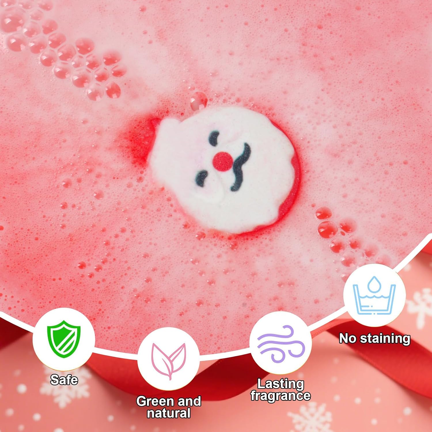 Christmas Bath Bombs for Kids, 6 Festive Shapes, Stocking Stuffer Gift Set | 6 large Christmas bath bombs offer a fuller soak with colorful fizz and scents, ideal gifts for kids and stocking stuffers