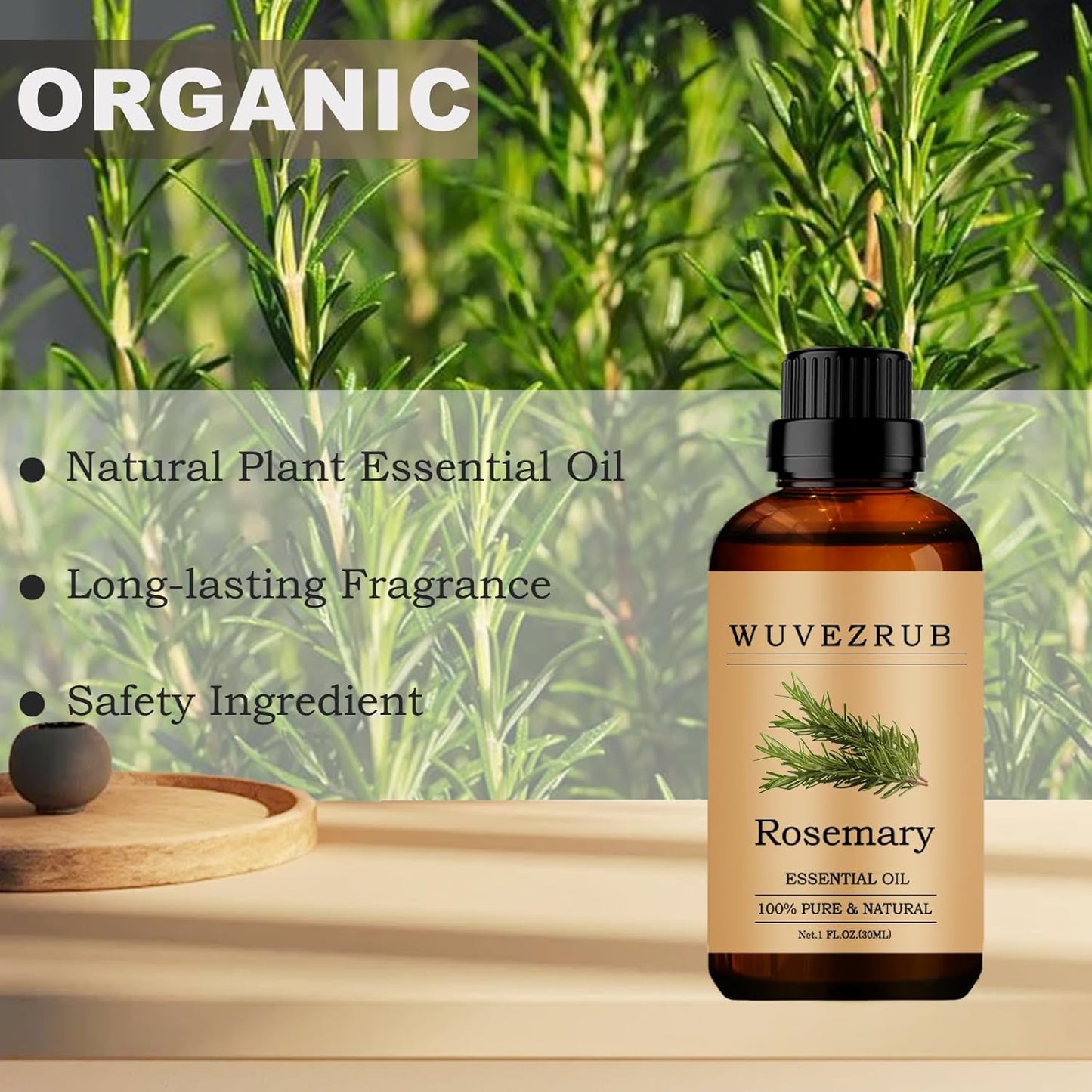 Rosemary Essential Oils, 30ML Pure and Natural Essential Oil for Aromatherapy Diffuser - Rosemary /1 Fl Oz
