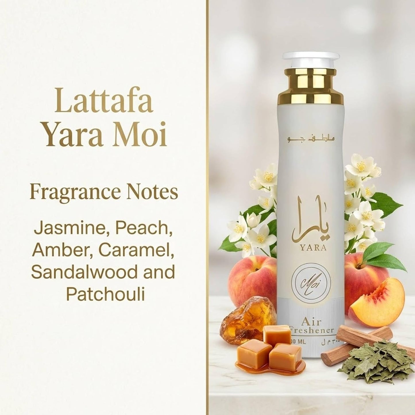 Lattafa Yara Moi – Fruity, Floral, Sweet, Woody – Air Freshener, 10.1 Ounce / 300 ml