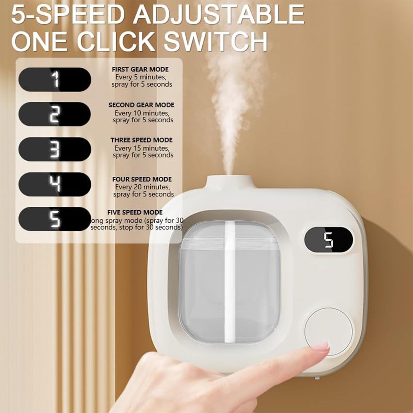 Waterless Essential Oil Diffuser Ultrasonic Essential Oil Diffuser for Home Large Rooms Bathroom Hotel Office Car - Cordless with 5 Mist Levels Waterless Difusor Aroma 360 Fragrance Machine