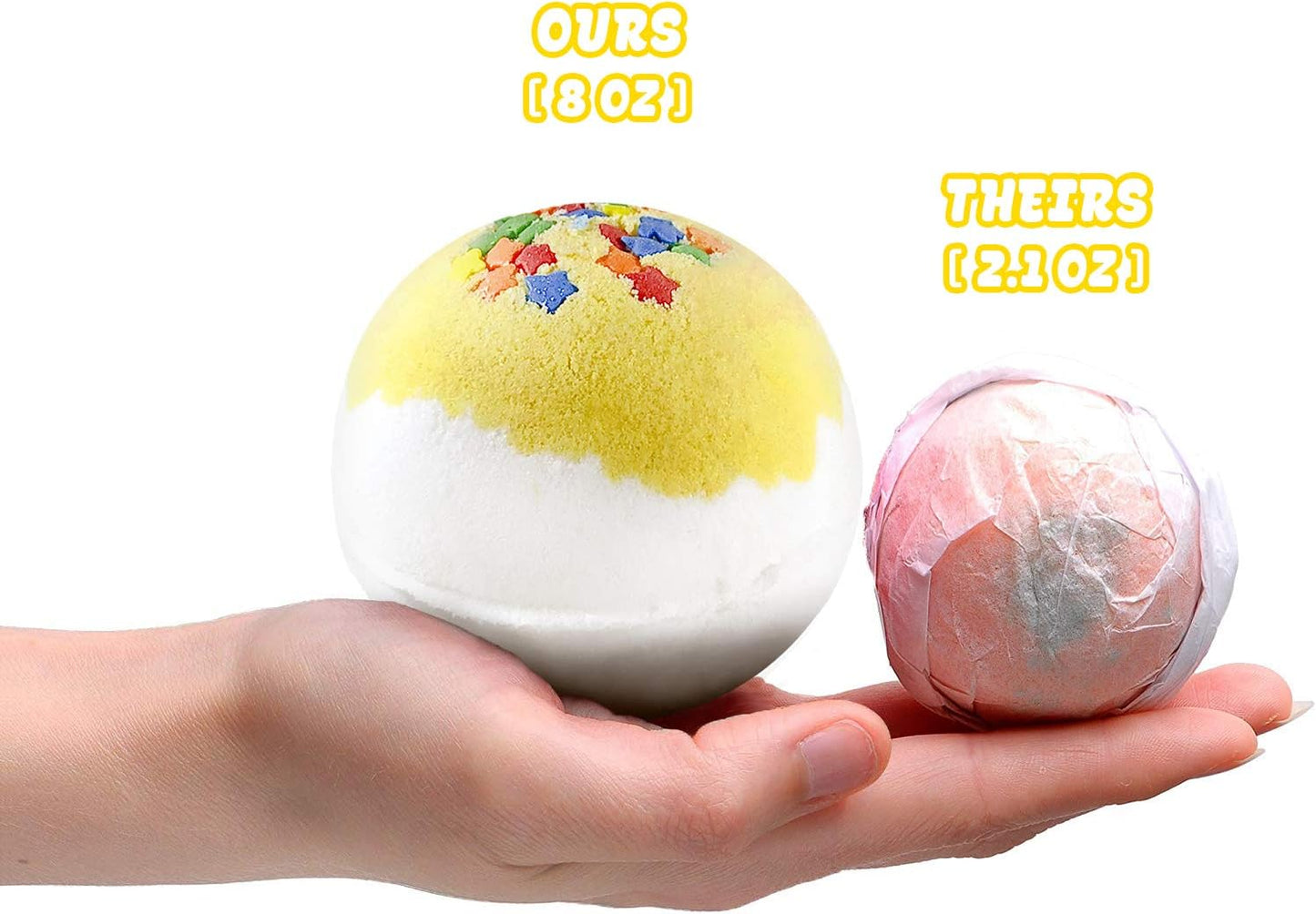 Handmade Bath Bombs with Jewelry Necklace Inside - Beautiful Palm Tree Inside - Fruity Scent with Treasures Inside - Organic Bathbomb in Gift Box for Women, Girls, Her, Mother