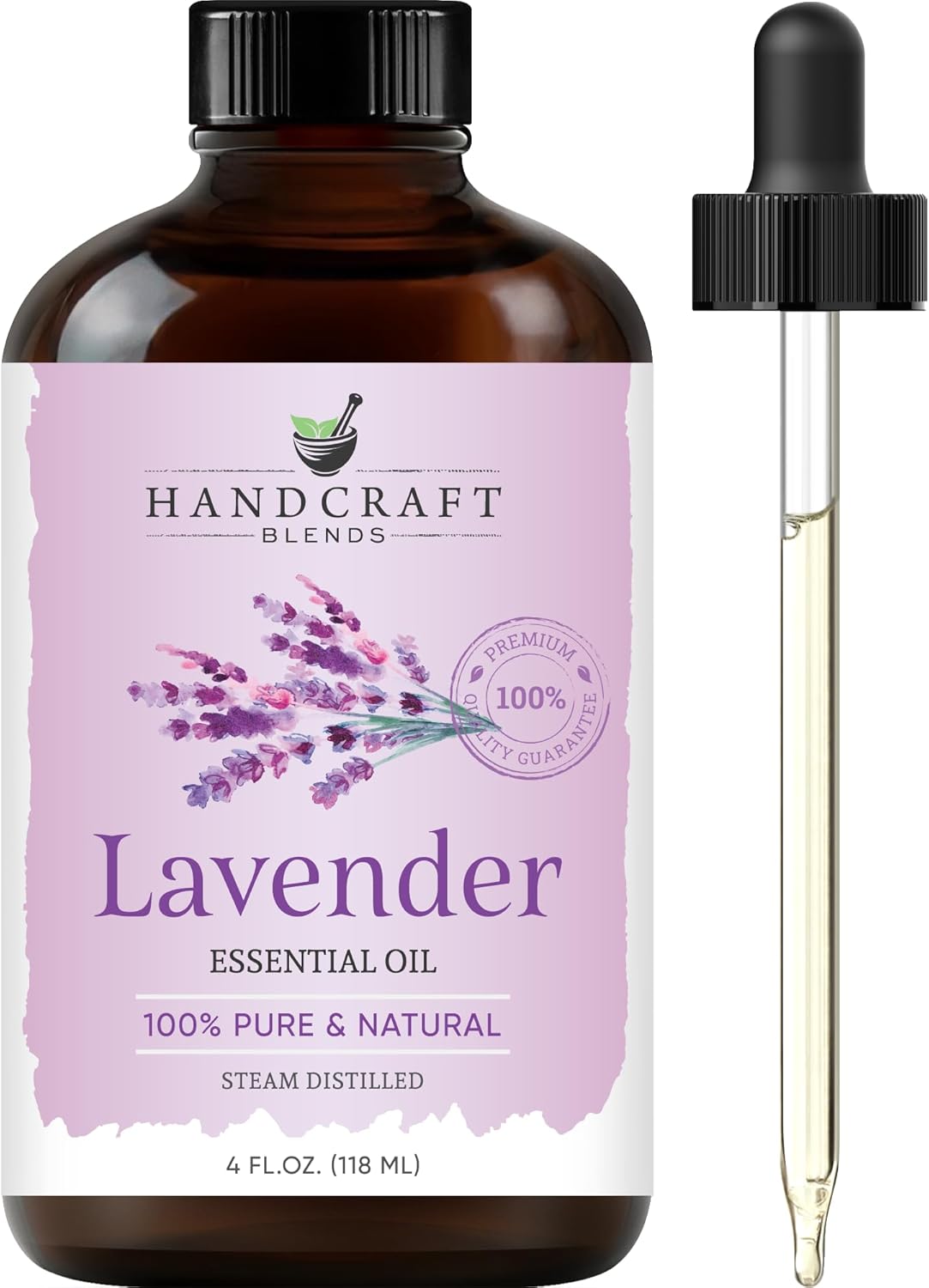 Handcraft Blends Lemongrass, Peppermint, Lavender Essential Oil Blend, 4 Fl. Oz, 100% Pure and Natural, Therapeutic Grade with Premium Glass Dropper