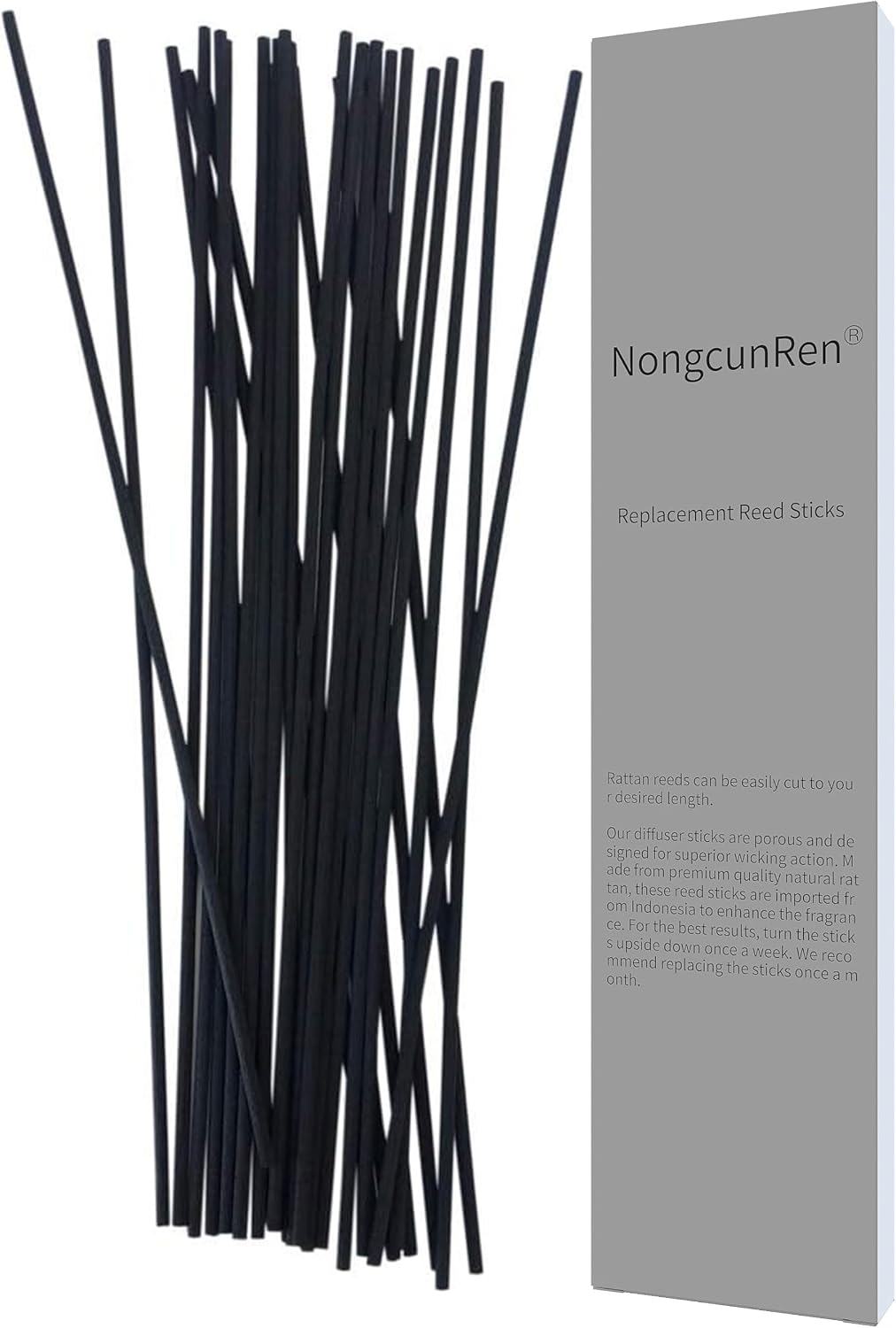 50pcs Black Refill Diffuser Sticks 12 inch x 4 mm Reed Diffuser for Home Fragrance Accessories Diffuser Oil Refill Office Decoration