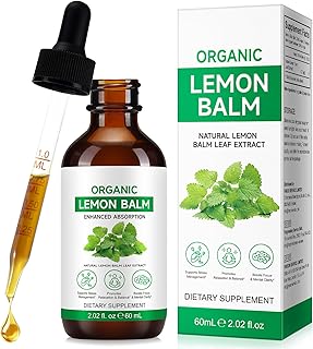 Lemon Balm Extract-Alcohol-Free, Natural Organic Lemon Balm Tincture Liquid for Women & Men, Helps to Relax, 590mg- 2.02 Fl.Oz