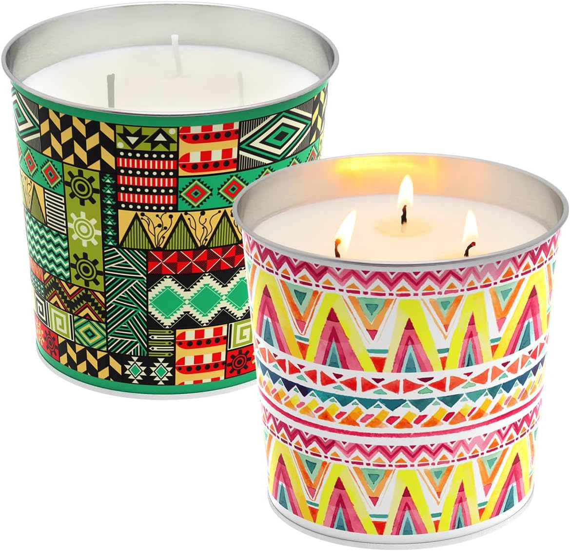 Citronella Soy Candles Infused with Eucalyptus & Lemongrass, Outdoor Emergency, Fun Natural Wax Gift for Outdoor Indoor Home Patio or Garden, 2 Packs 17 OZ Hand Poured Large Candle