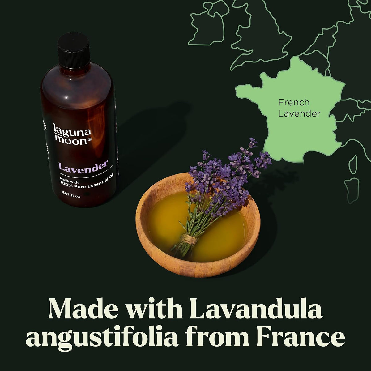 Lagunamoon Pure Lavender Essential Oil - Large 5.07 oz (150ml)
