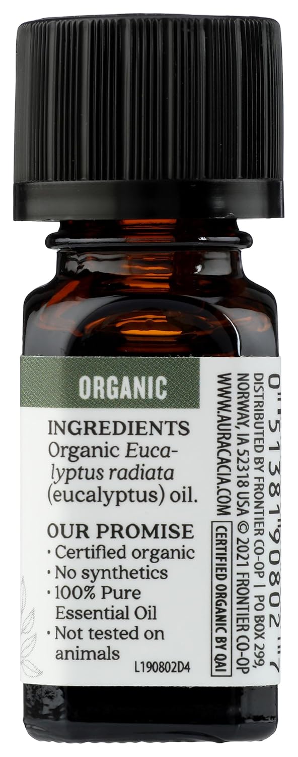 Aura Cacia, Oil Essential Eucalyptus Organic, 0.25 Fl Oz