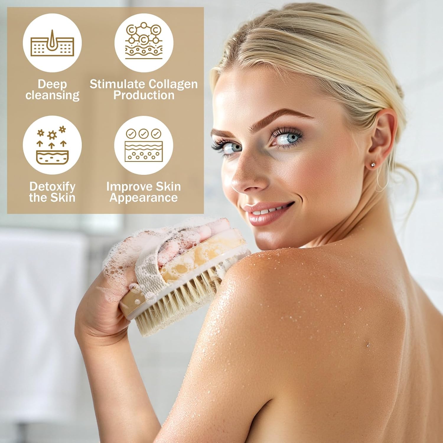10 Pcs Dry Brushes for Body Dry Brushing Body Brush Exfoliating Brush for Shower Bath Back Circulation Improvement Dead Skin Remove Beauty Exfoliator