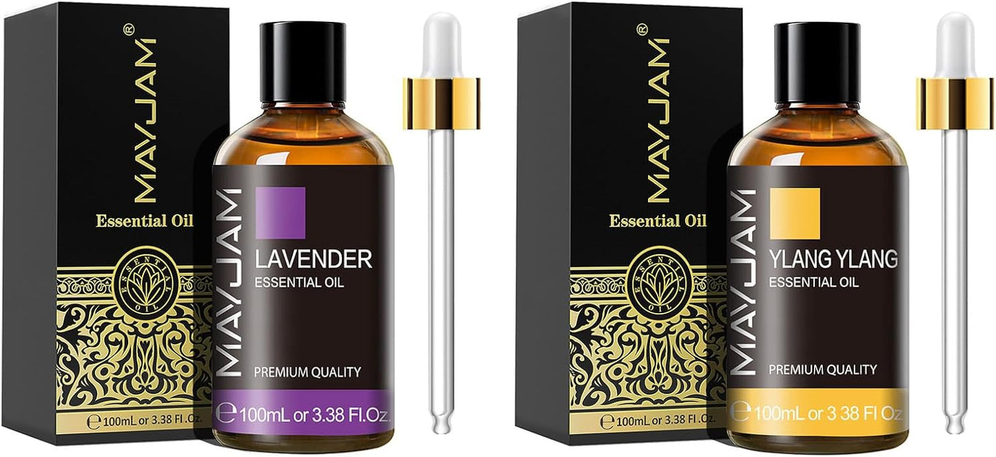 MAYJAM 100ML/3.38FL.OZ Lavender Essential Oil and Ylang Ylang Essential Oil