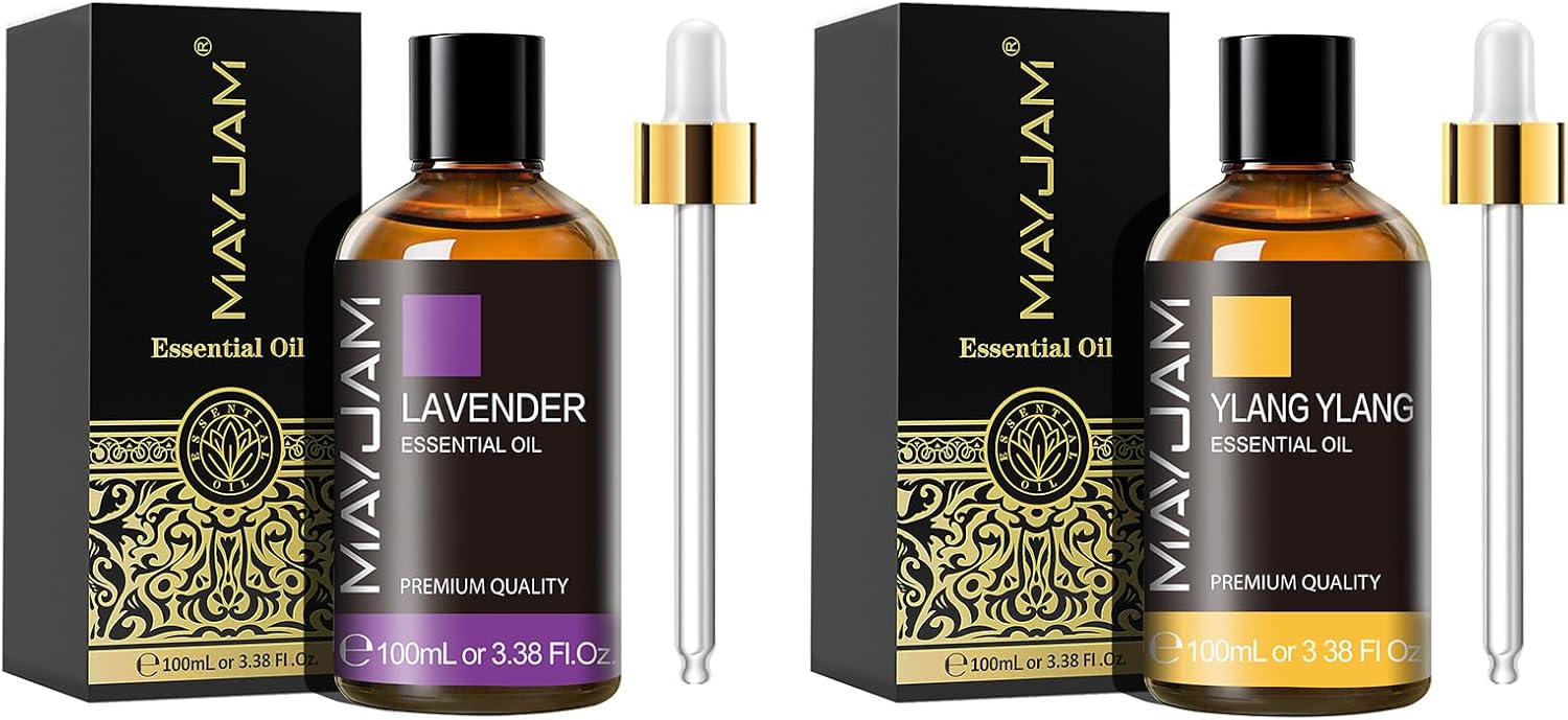 MAYJAM 100ML/3.38FL.OZ Lavender Essential Oil and Ylang Ylang Essential Oil