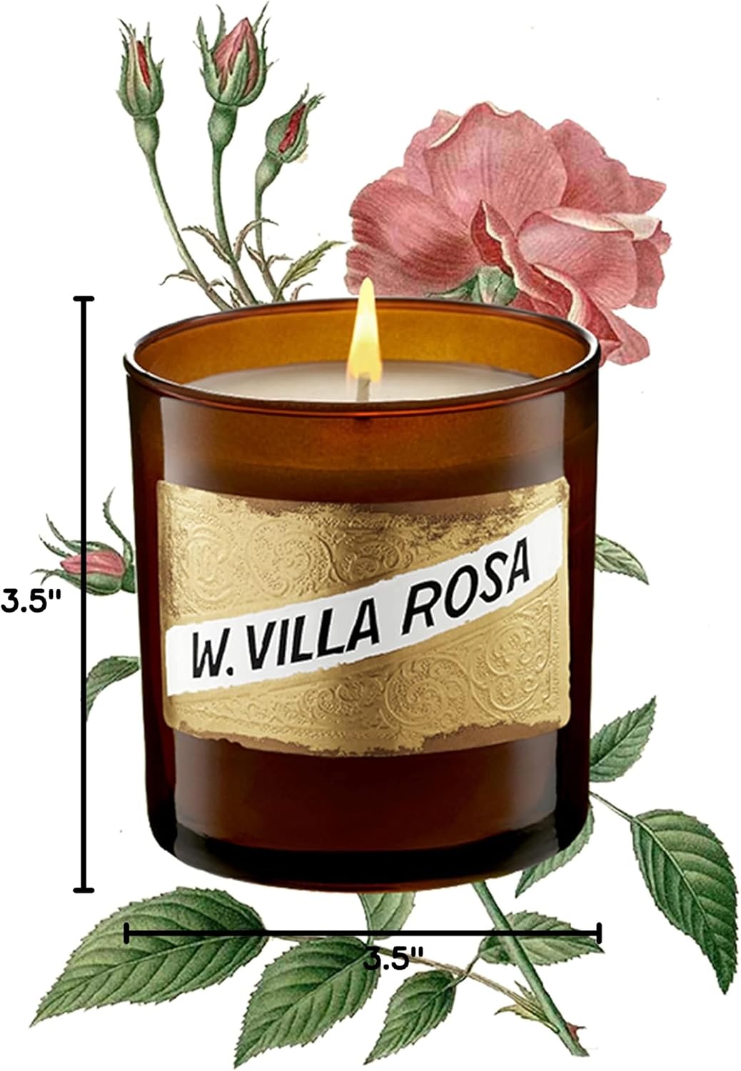 C.O. Bigelow West Village Rose Scented Candle, Premium Soy Wax Candle, 60 Hour Burn Time, Hand Poured Non Toxic Candles with Environmentally Friendly Cotton Wick, 9oz