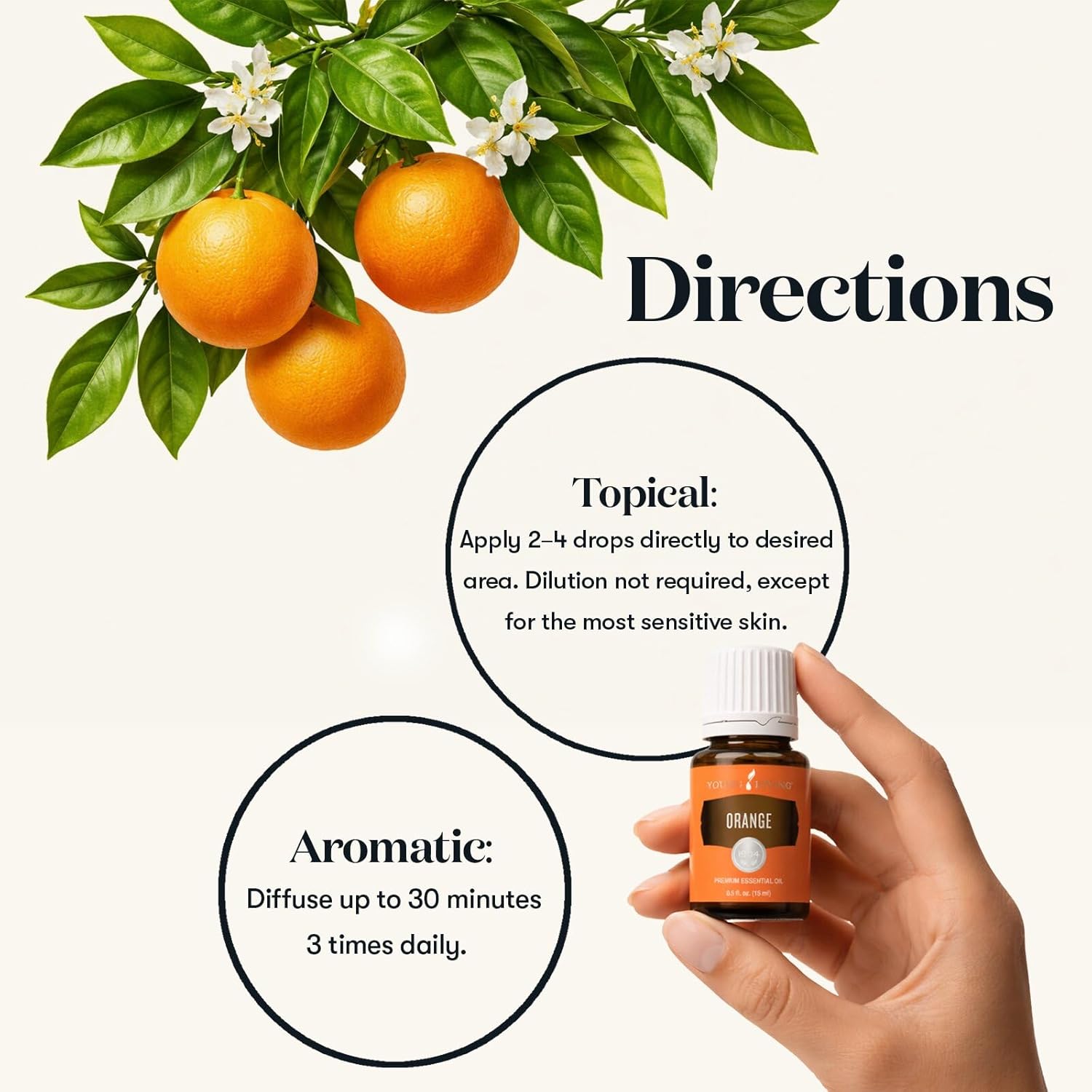 Young Living Orange Essential Oil, 15 ml – Bright Citrus Aroma for Diffuser, Topical Use & DIY Blends | Fresh, Uplifting Scent | Carefully Crafted with Seed to Seal Commitment