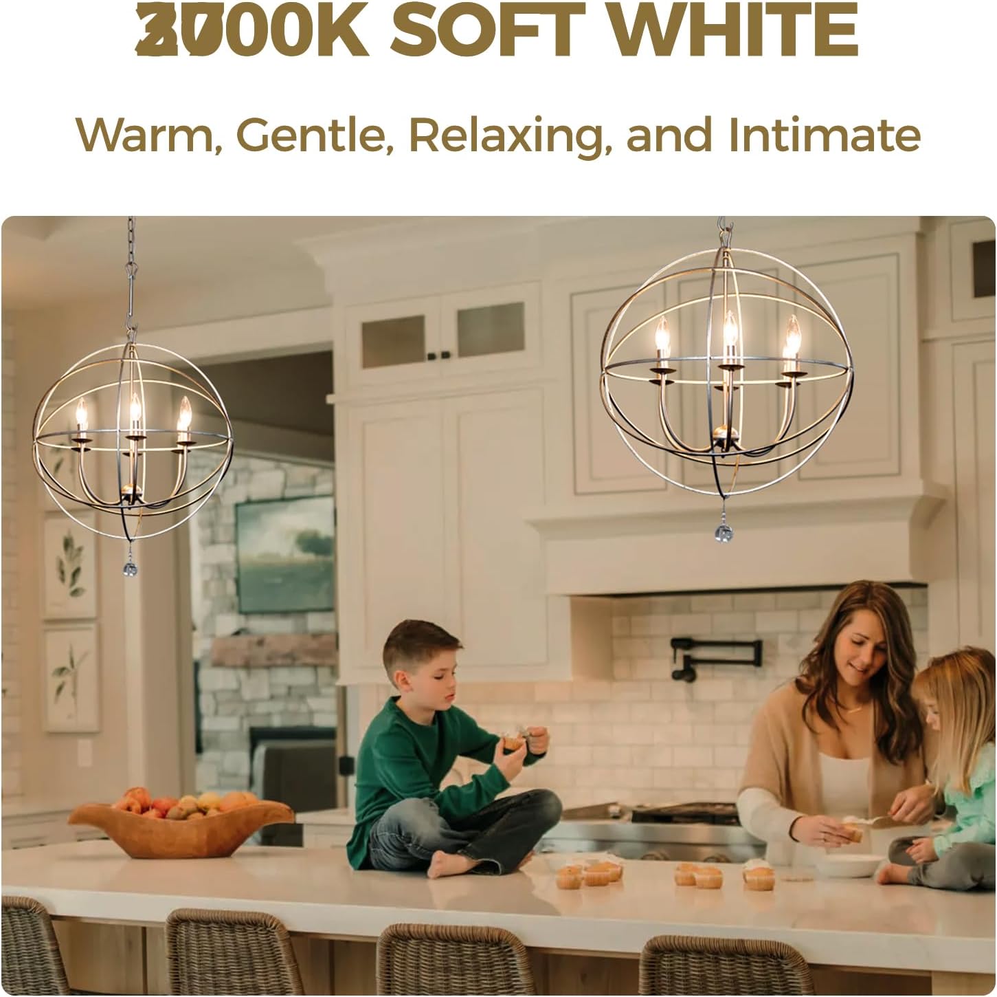 Hizashi E12 Candelabra Bulb 40 watt Equivalent, Dimmable Candelabra LED Light Bulbs Soft White 3000K, 90+CRI 4W 450LM B10 LED Candle Bulb, Candelabra Base, UL Listed, 12 Pack