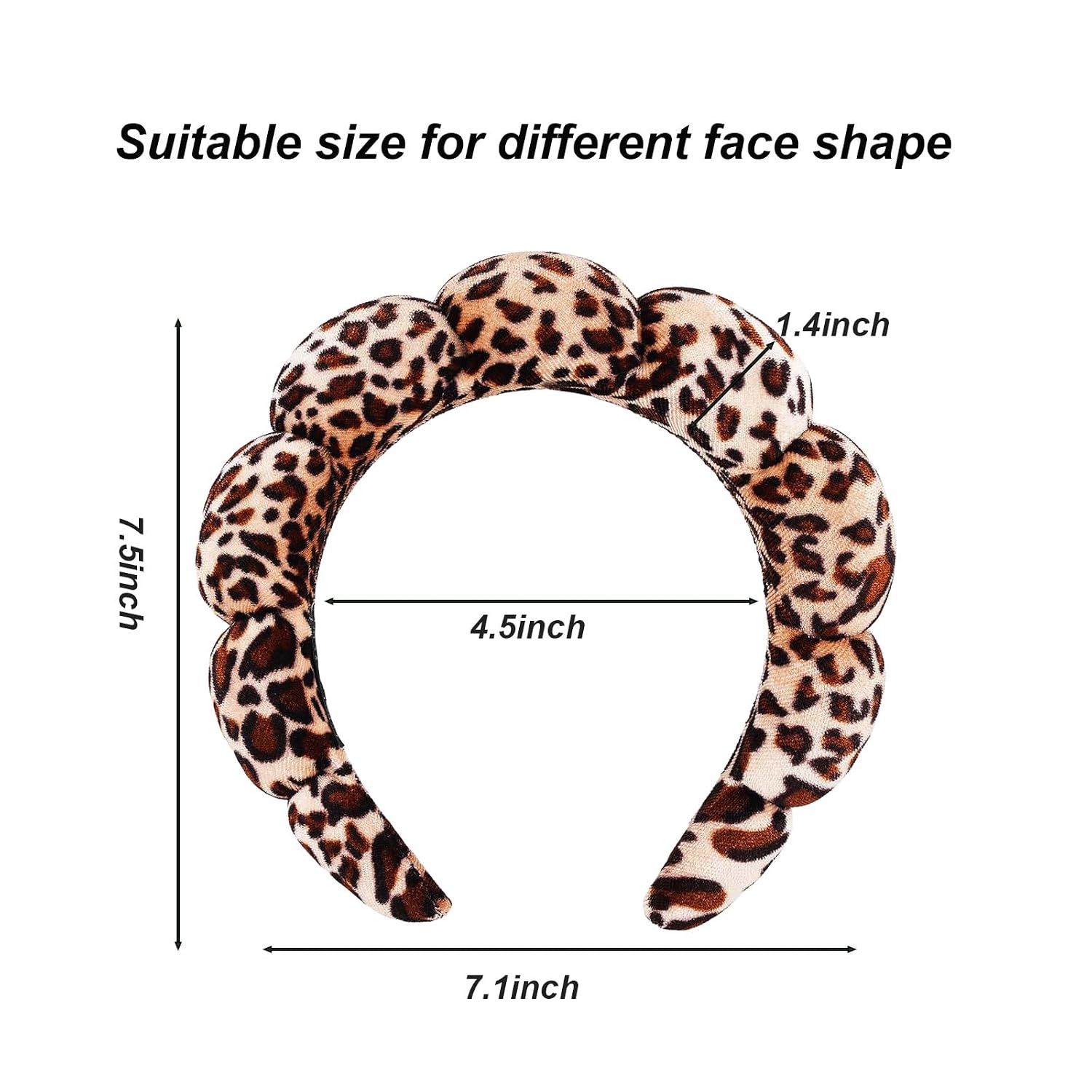 Spa Headbands for Washing Face Makeup Skin Care Women Bubble Facial Beauty Headbands Puffy Shower Towel Band Hairband