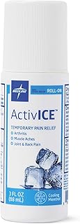 Medline ActivICE Topical Pain Reliever Roll On, Great for Arthritis, Muscle Aches and Back Injuries, 3 oz Roll On