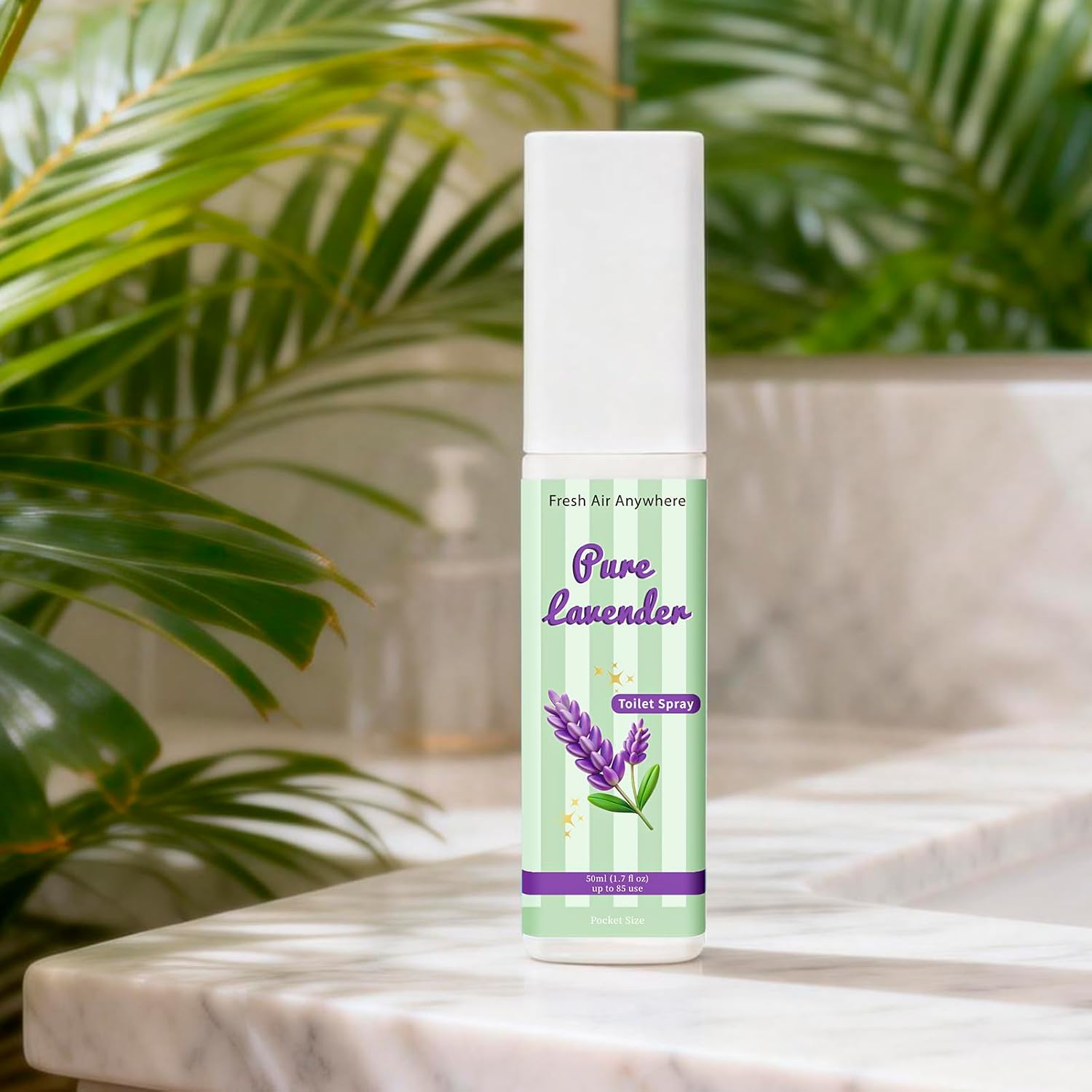 Toilet Spray, Citrus, Eucalyptus & Lavender, 3 Pack 1.7 fl oz each, Bathroom Odor Eliminator, Travel Size, Essential Oil Freshener, Up to 255 Sprays