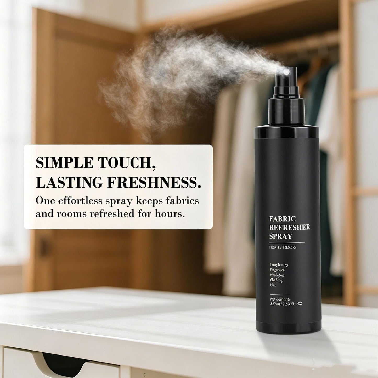 Fabric Refresher & Room Spray – Non-Toxic, Pet & Kid Safe, Long-Lasting Fresh Scent (7.68oz)