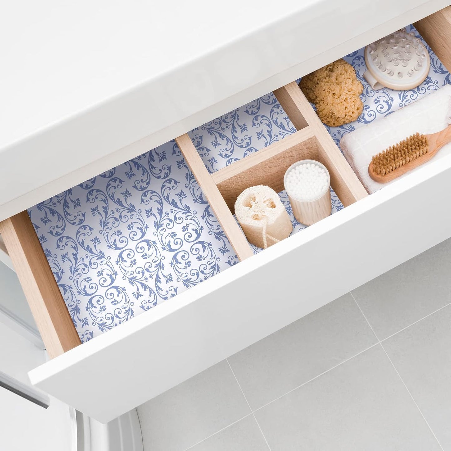 Geelin 24 Sheets Scented Drawer Liners for Dresser Non Adhesive Drawer Paper Sheets Fragrant Paper Liner for Shelf Closet Dresser Home Bedroom(Modern Style)