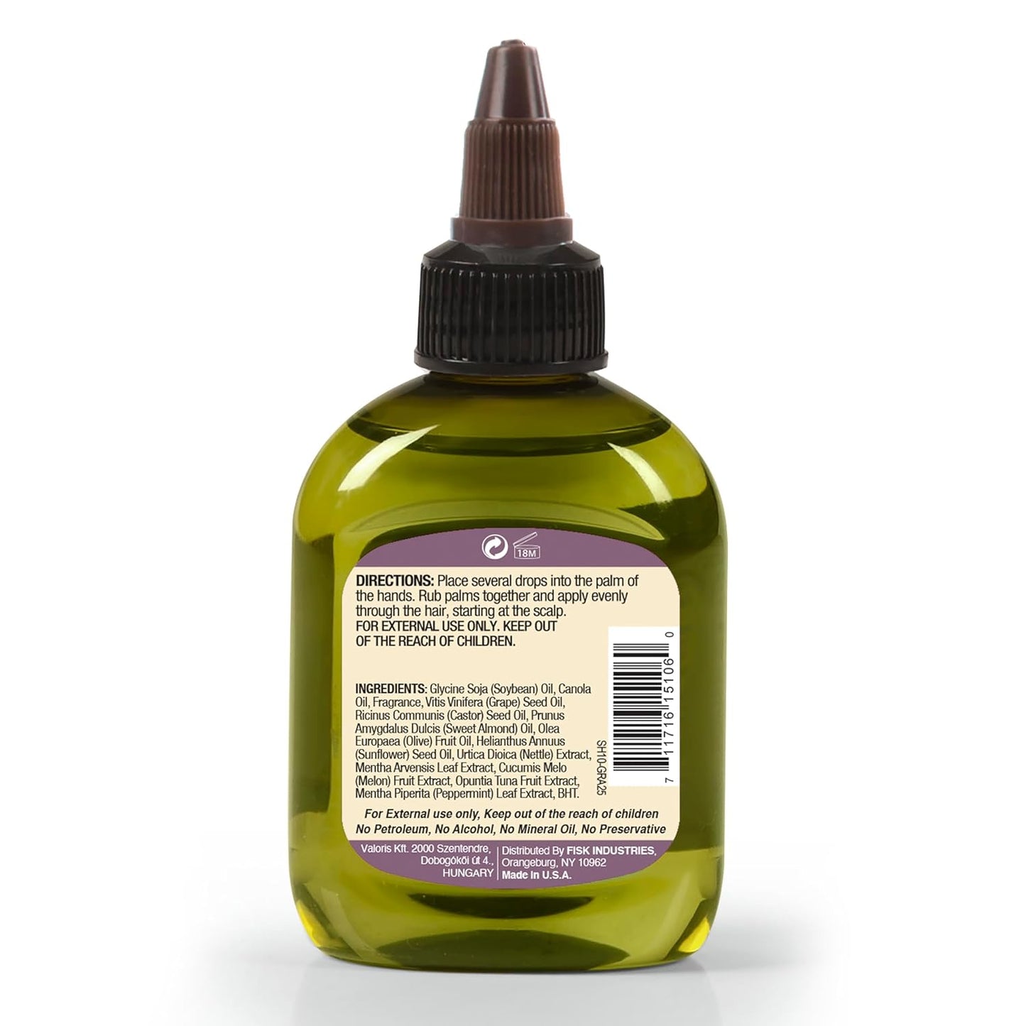 Difeel Grapeseed Premium Hair Oil 2.5 oz. - Natural Grapeseed Oil for Hair