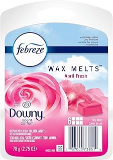 Febreze Odor-Fighting Wax Melts Air Freshener Refills with Downy Scent, April Fresh, 6 count