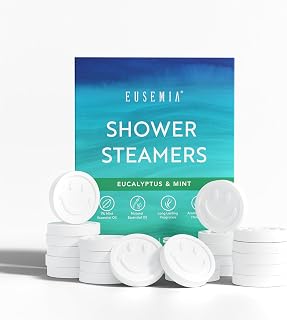 Eucalyptus Shower Steamers for Stress Relief-Aromatherapy Shower Bombs with Mint Natural Essential Oils for Women & Men (24 PCS Eucalyptus)