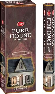 Hem Pure House Hexa Incense Sticks – Pack of 6 Boxes (120 Sticks Total) | Natural Hand-Rolled Incense from India | Cleansing & Purifying Aroma for Home, Positivity & Fresh Ambience.