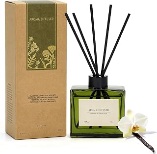 Reed Diffuser, 4 oz Vanilla Cream Scent Diffuser with 7 Sticks, 90 Days Long Lasting Reed diffusers for Home, Elegant Fragrance for Bathroom Bedroom Office Decor, Air Fresh