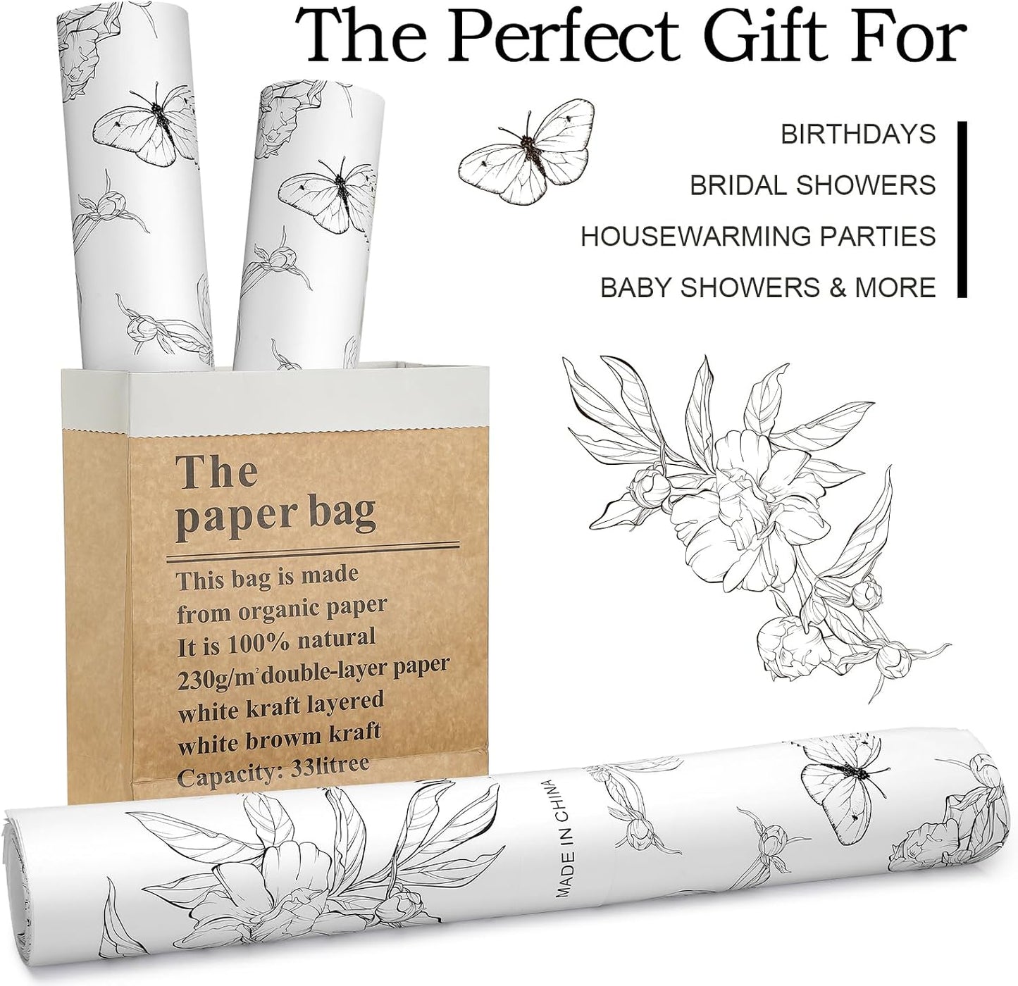 Geosar 10 Sheets Drawer Liners for Dresser Scented Drawer Liners Drawer Paper Liner Non Adhesive Scented Liners for Drawers Fragrant Drawer Liners for Home Shelf Closet (Butterfly,Linen Scent)