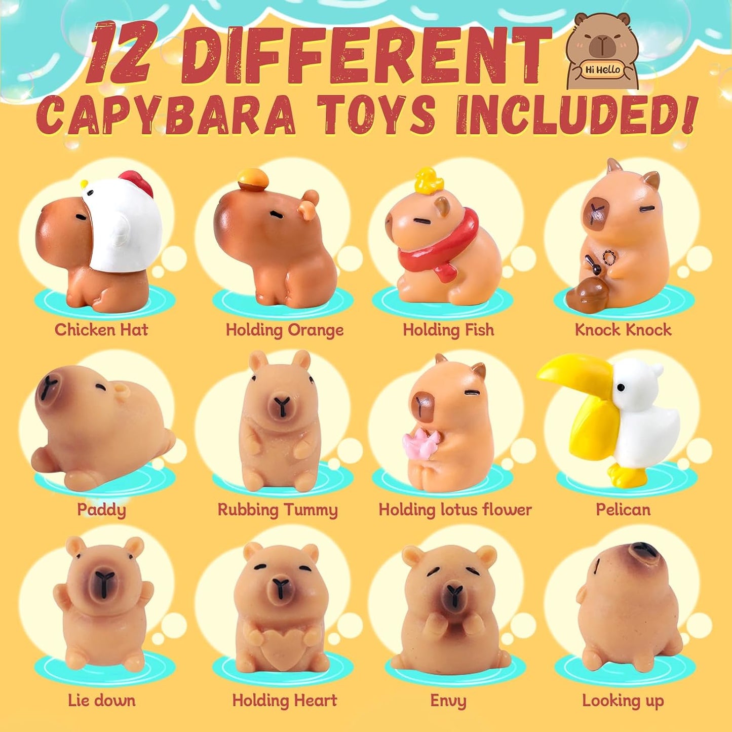 HAPGFS Bath Bombs for Kids with Surprise Inside Organic Bath Bombs Set for Girls Boys with Capybara Toys Inside Ideal Kids Birthday Christmas Easter Gift