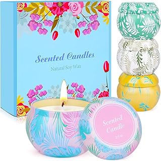 Scented Candles Bulk Gifts for Women, Aromatherapy Candle for Home Scented,Natural Soy Candle, Small Candles for 180 Hours Burning Time, Candle Set for Mother, Women, Friends and Coworkers