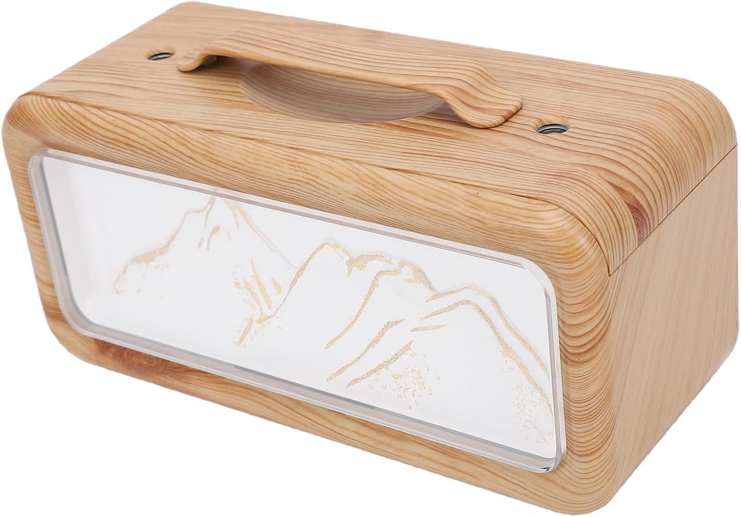 Essential Oil Diffuser Humidifier 600ml, Dual Spray Cool Mist Aromatherapy Diffuser with Light, Portable Fragrance for Home Bedroom Office, Light Wood Grain