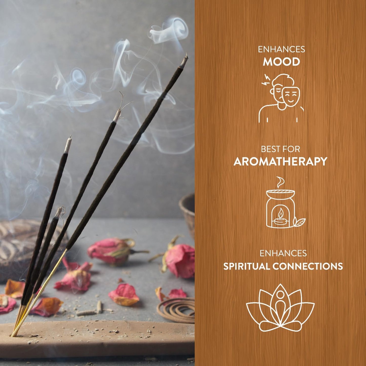 Hem Assorted Incense Sticks | Natural Fragrance | Positive Energy & Spiritual Wellness | Multiple Scents | Pack of 6 (Jasmine,Lily, Lavender, Rose, Gardenia, Patchouli)