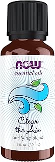 NOW Essential Oils, Clear the Air Oil Blend, Purifying Aromatherapy Scent, Blend of Pure Essential Oils, Steam Distilled, Vegan, Child Resistant Cap, 1-Ounce
