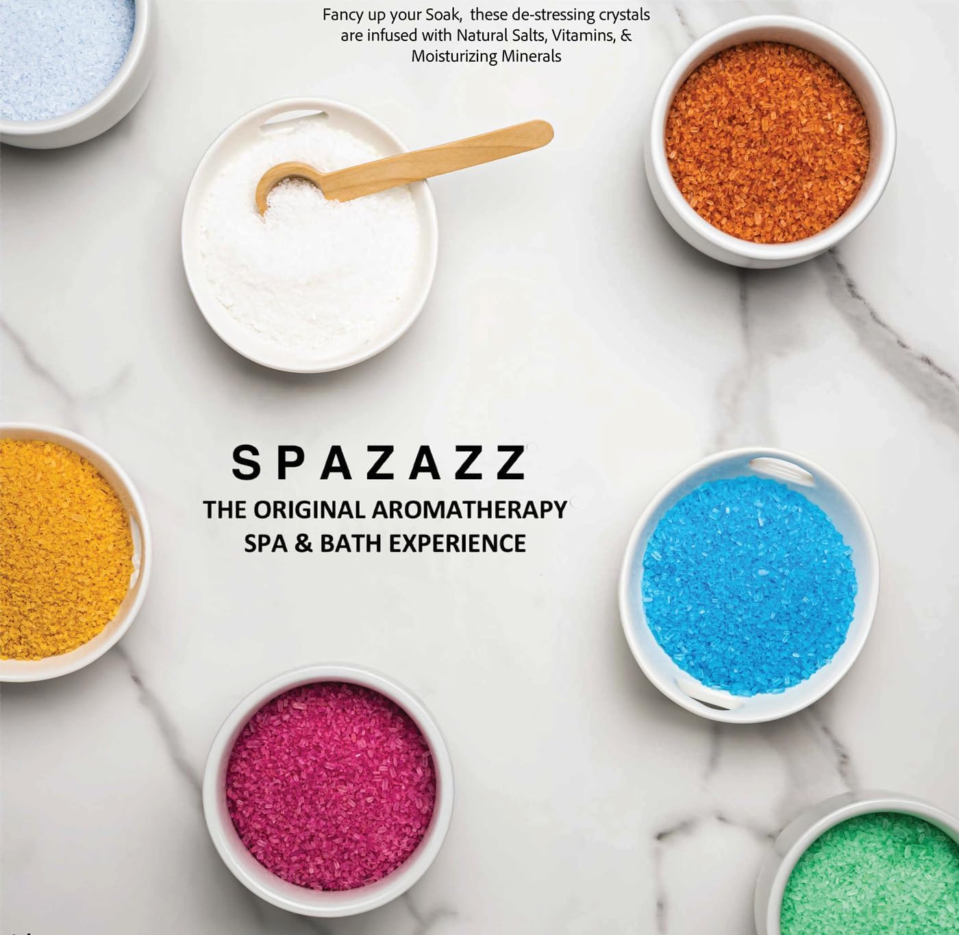 Hot Tub & Spa Aromatherapy Bath Salt Crystal Scents Spazazz Destinations Collection Bundle Aloha Paradise, Big Apple, City of Love, Cherry Blossom - Will Not Damage Spas & Hot Tubs (4 oz)
