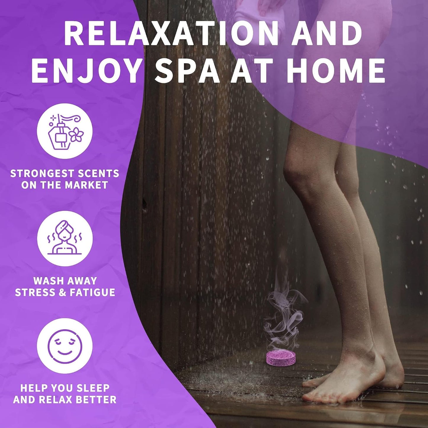 Shower Steamers Aromatherapy Birthday Gifts for Women-8 Pack (1.41oz/40g) Mothers Day Gifts,Gifts for Grandma,Wife,Mothers, Stress Relief and Relaxation Gifts for Women and Men,Created Home SPA