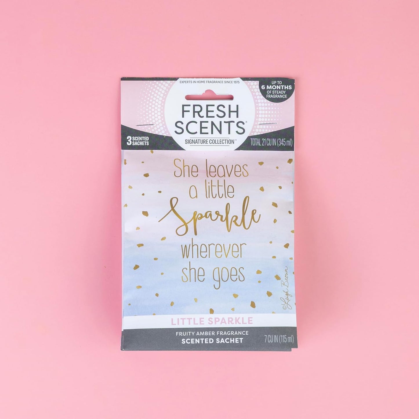Fresh Scents | Scented Sachet Packet | Little Sparkle | Air Freshener Bags for Drawers, Closets, Cars | 3 Pack | Long Lasting Home Fragrance