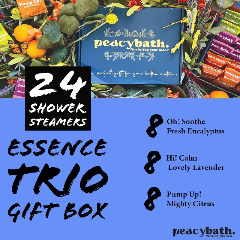 Shower Steamers Aromatherapy 24 Pack - with Essential Oils, Fathers Day Gift for dad, Birthday Gifts for Women, Relaxation Stress Relief Self Care – Home SPA, Teacher Appreciation Gift - Eucalyptus