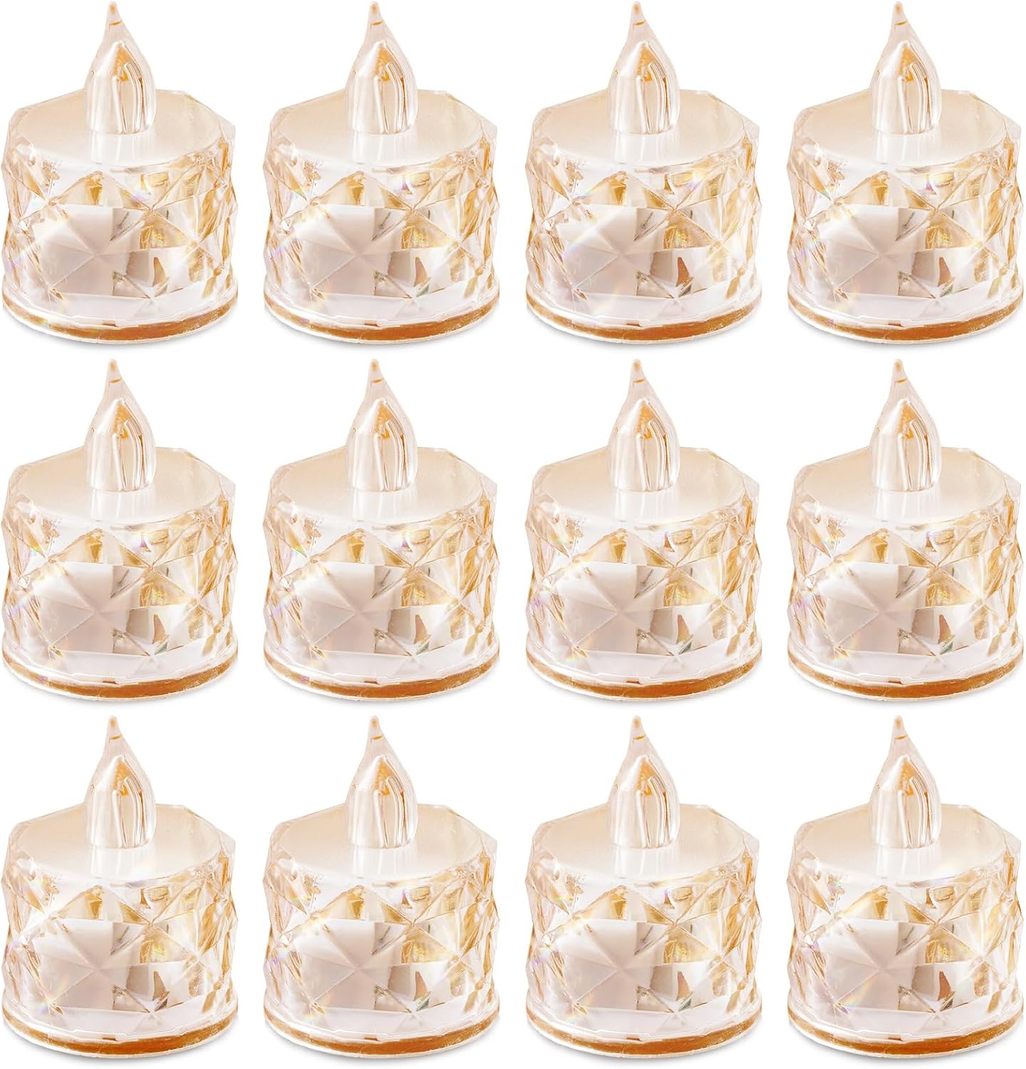 12 Pcs Flickering Flameless Candle Battery Tea Lights for Weddings | For Weddings