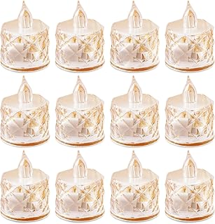 12 Pcs Flickering Flameless Candle Battery Tea Lights for Weddings | For Weddings