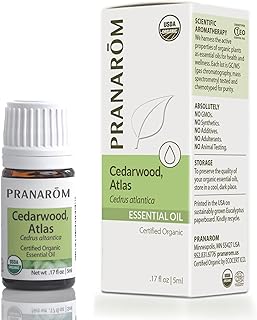 Pranarom - Cedarwood, Atlas Essential Oil 5ml - for Skincare Enthusiasts - Moisturizing Skin After Showering - Calming Woodsy Aroma - 100% Pure, Certified Organic