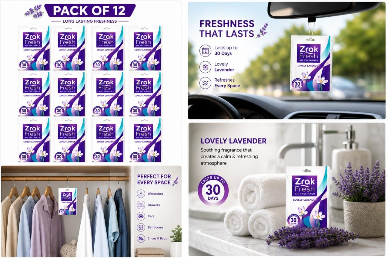 Air Freshener| Hanging Scented Sachets| for Home |Car |Shoe Cabinet | Gym Bags |Drawer | Wardrobe Closet | Fragrance scents – Lovely Lavender Scents Closet Scented Freshener 12 Packs