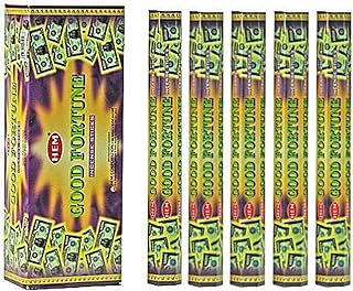 Hem Good Fortune Incense Sticks (100 Sticks, 5 Boxes Inside) - 9 Inches Long, 20g per Box - Perfect for Meditation, Rituals & Cleansing