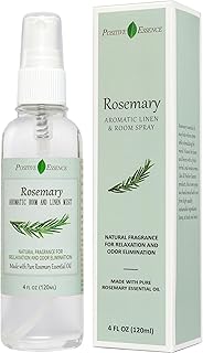 Rosemary Linen & Room Spray, Natural Aromatic Spray Made with 100% Pure Rosemary Essential Oil, Relaxing Home Fragrance (4.06 fl oz)