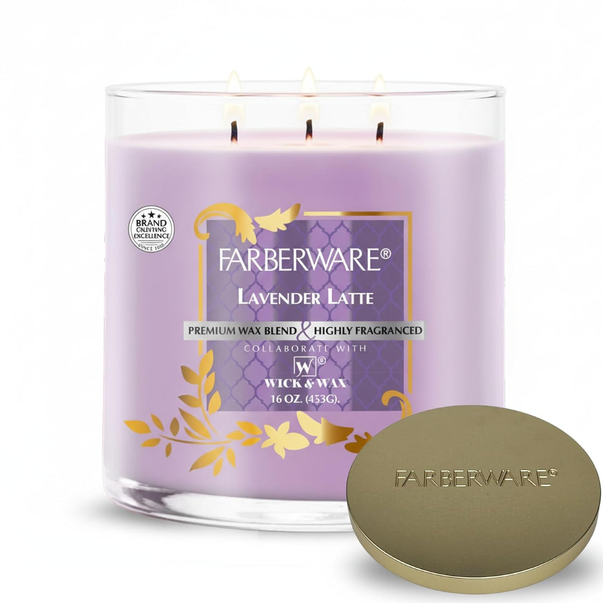 16oz Lavender Latte Jar Candle by Farberware