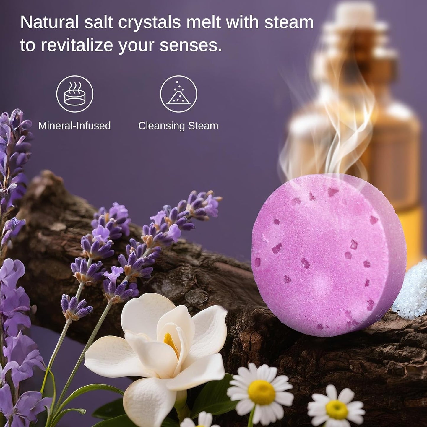 W&E Choice Shower Steamers Aromatherapy 8 Counts, Gifts for Women, Shower Bombs with Natural Essential Oils for Daily Relaxation & Stress Relief, Birthday Gifts for Wife, Mom