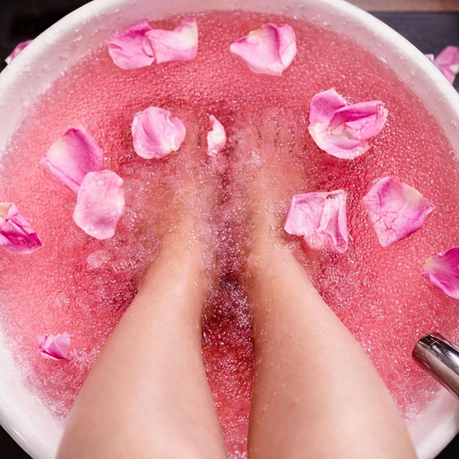 Foot Soak, Jelly Spa Pedicure Spa, Bubble Foot Bath Spa, Salon Pedi, Relaxation,Foot Salt Soak for Stubborn Foot Odor Tired Dry Cracked Feet Foot Care for Women Men (Strawberry)