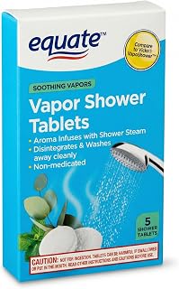 Vapor Shower Tablets 5 Count, Eucalyptus and Menthol Shower Steamers, Steam Shower Tablets, Individually Wrapped Shower, Non-Medicated.