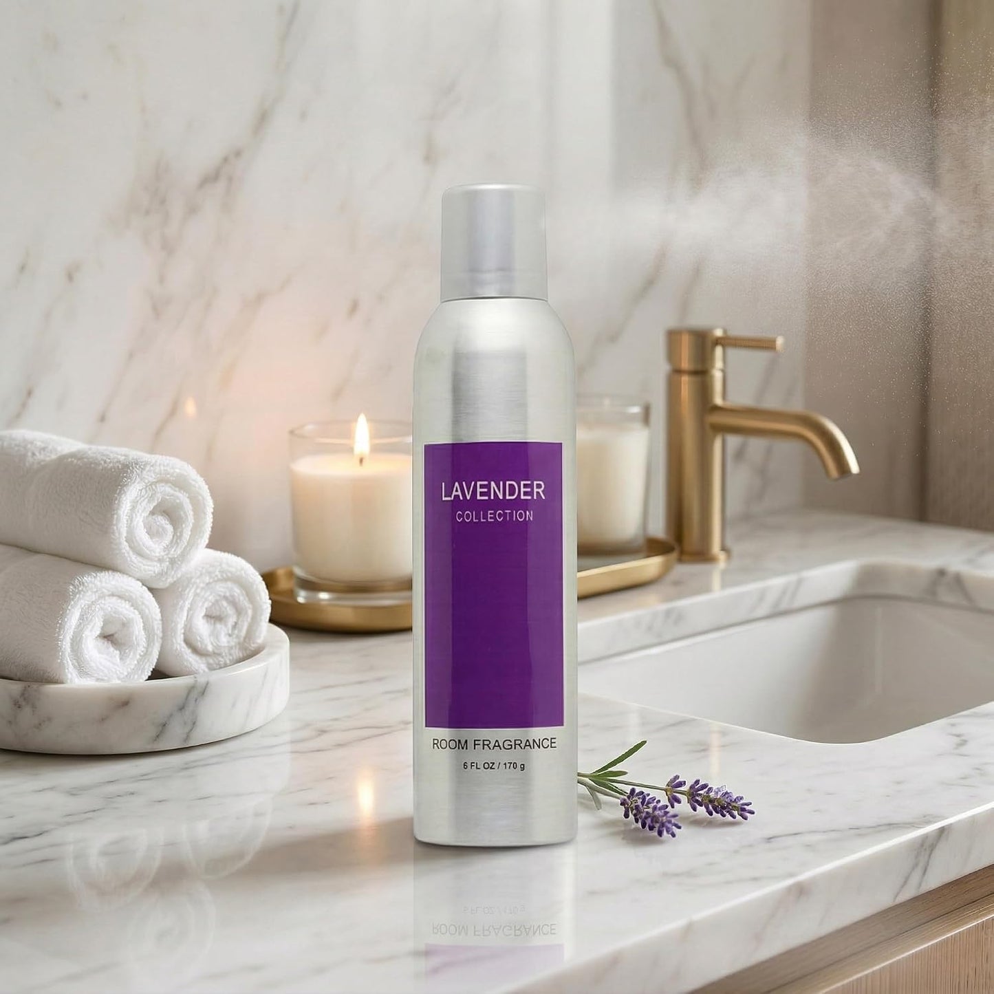 Room Fragrance Air Freshener Spray Concentrated Bathroom, Kitchen, Car, or Office Deodorizer, U.S.- Made by AP Fragrance (Lavender)